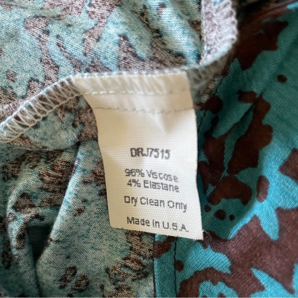 Louis Verdad Dress, Comes with brown wide leather belt, Small, Blue & Brown - Picture 15 of 16